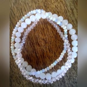 Pink pastels bracelet stack